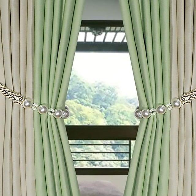 Corbata de Cortina de Perlas Elegante para Decoración del Hogar con Estilo