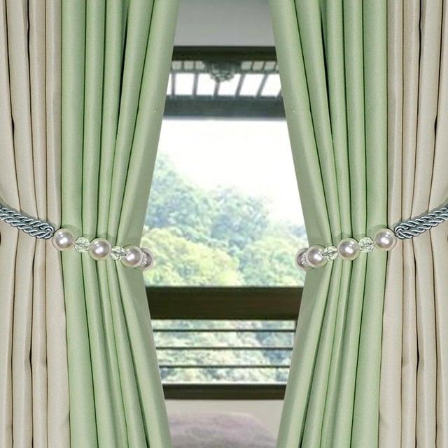 Corbata de Cortina de Perlas Elegante para Decoración del Hogar con Estilo