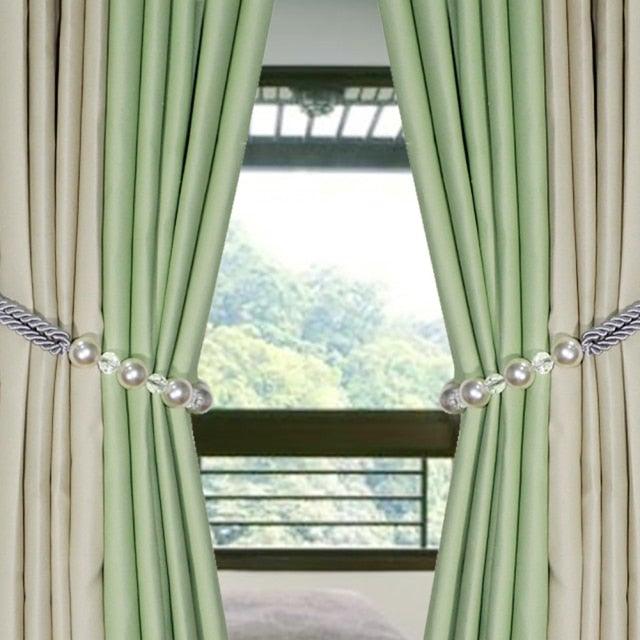 Corbata de Cortina de Perlas Elegante para Decoración del Hogar con Estilo