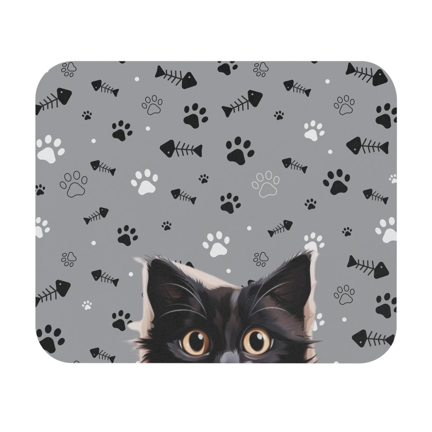 Alfombrilla de Ratón Gato Curioso - Elegante y Cómoda