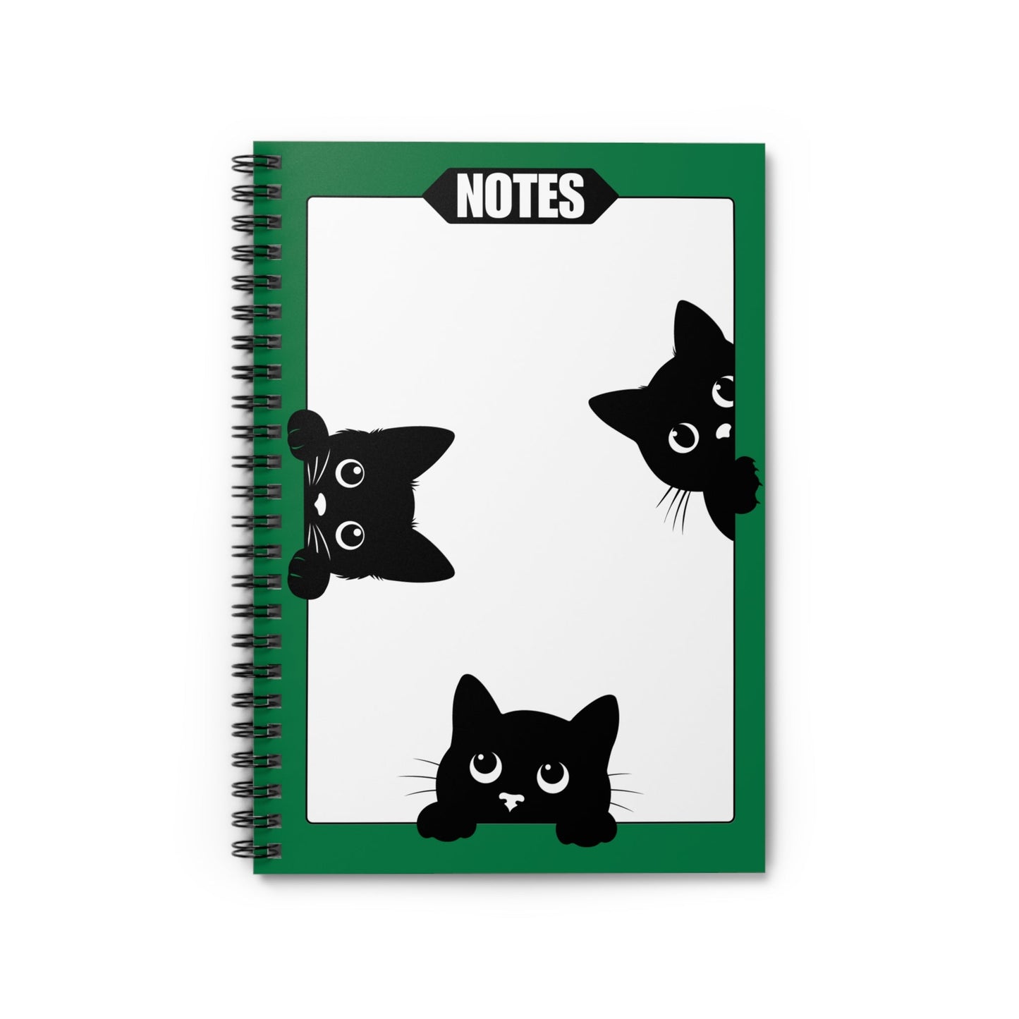 Cahier à spirale Peeky Kitties pour étudiants et amoureux des chats