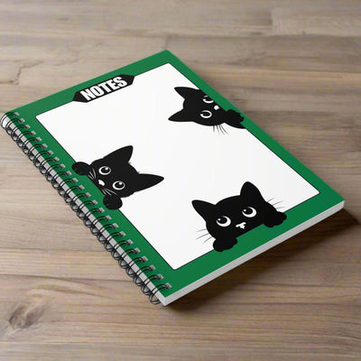 Peeky Kitties Spiral Notebook for Students and Cat Lovers