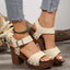 Peep Toe Block Heel Sandals - Korvel