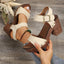 Peep Toe Block Heel Sandals - Korvel