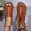 Peep Toe Cutout Wedge Sandals - Korvel