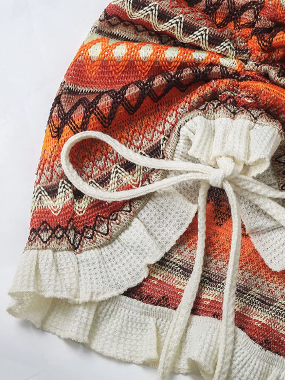 Perfee Backless Square Neck Mini Knit Dress - Korvel