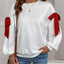 Sweatshirt à col rond à manches longues Perfee Bow