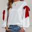 Sweatshirt à col rond à manches longues Perfee Bow