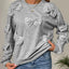 Perfee Bow Round Neck Long Sleeve Sweatshirt - Korvel