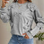 Perfee Bow Round Neck Long Sleeve Sweatshirt - Korvel