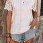 T-shirt à col rond à œillets Perfee à manches courtes