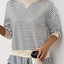 Perfee Faux Layered Striped Long Sleeve Sweatshirt - Korvel