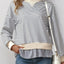 Perfee Faux Layered Striped Long Sleeve Sweatshirt - Korvel