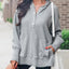 Perfee Half Snap Long Sleeve Hoodie - Korvel