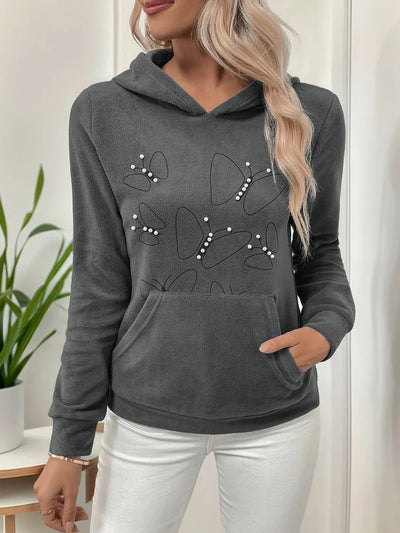 Sudadera de Manga Larga Perfee Pearl Butterfly