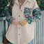 Perfee Pocketed Geometric Collared Neck Shacket - Korvel