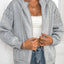 Perfee Rhinestone Zip Up Long Sleeve Hoodie