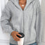 Perfee Rhinestone Zip Up Long Sleeve Hoodie
