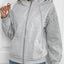 Perfee Rhinestone Zip Up Long Sleeve Hoodie