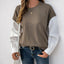 Sudadera Perfee de Cuello Redondo con Mangas Rayadas