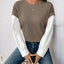 Sudadera Perfee de Cuello Redondo con Mangas Rayadas