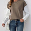 Sudadera Perfee de Cuello Redondo con Mangas Rayadas