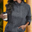 Perfee Textured Quarter Snap Long Sleeve Sweatshirt - Korvel