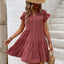 Robe mini à volants à encolure notch Perfee