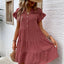 Robe mini à volants à encolure notch Perfee