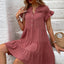 Robe mini à volants à encolure notch Perfee