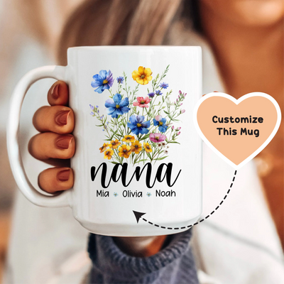 Personalized Grandma Mug - Custom Ceramic Drinkware