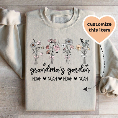 Sweatshirt personnalisé du jardin de grand-mère