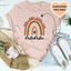 Camiseta Boho Arcoíris Personalizada para Mamá