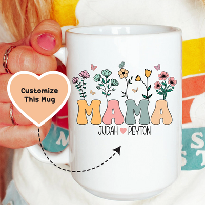 Personalized Mom Mug with Kids' Names