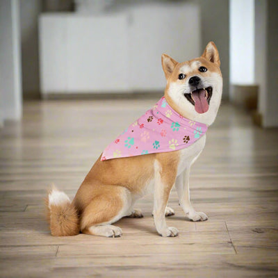Vibrant Paw Print Bandana for Stylish Pets - Korvel