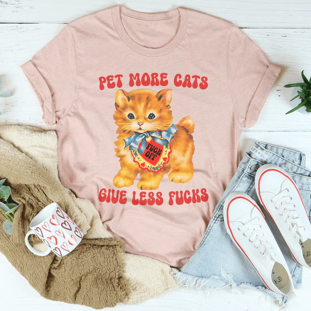 Camiseta "Acaricia más gatos"
