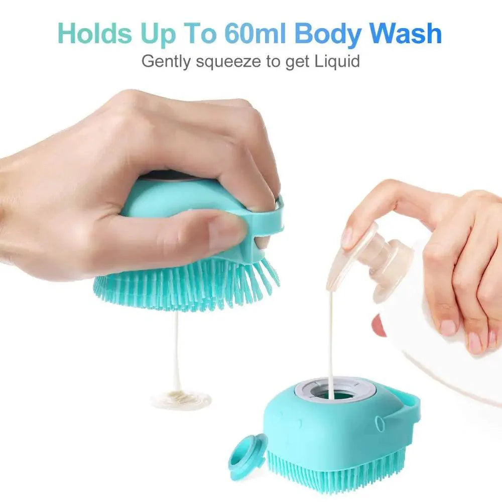 Premium Silicone Pet Bath Brush for Dogs and Cats