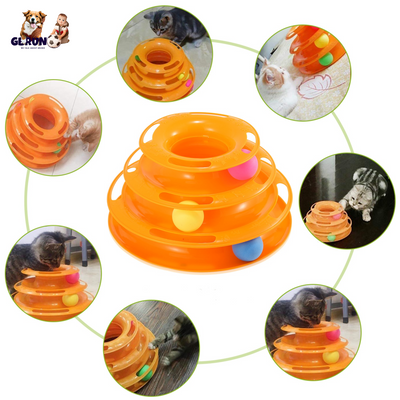 GBruno Interactive Cat Track Tower Toy