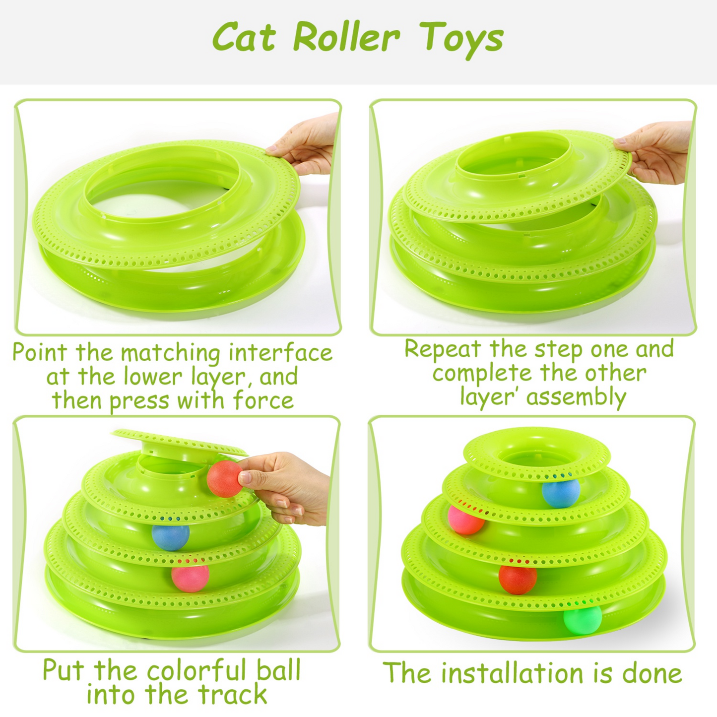 GBruno Interactive Cat Track Tower Toy