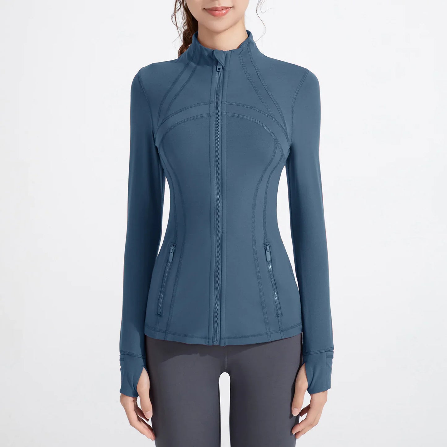 Veste de course sportive à col montant pour femmes