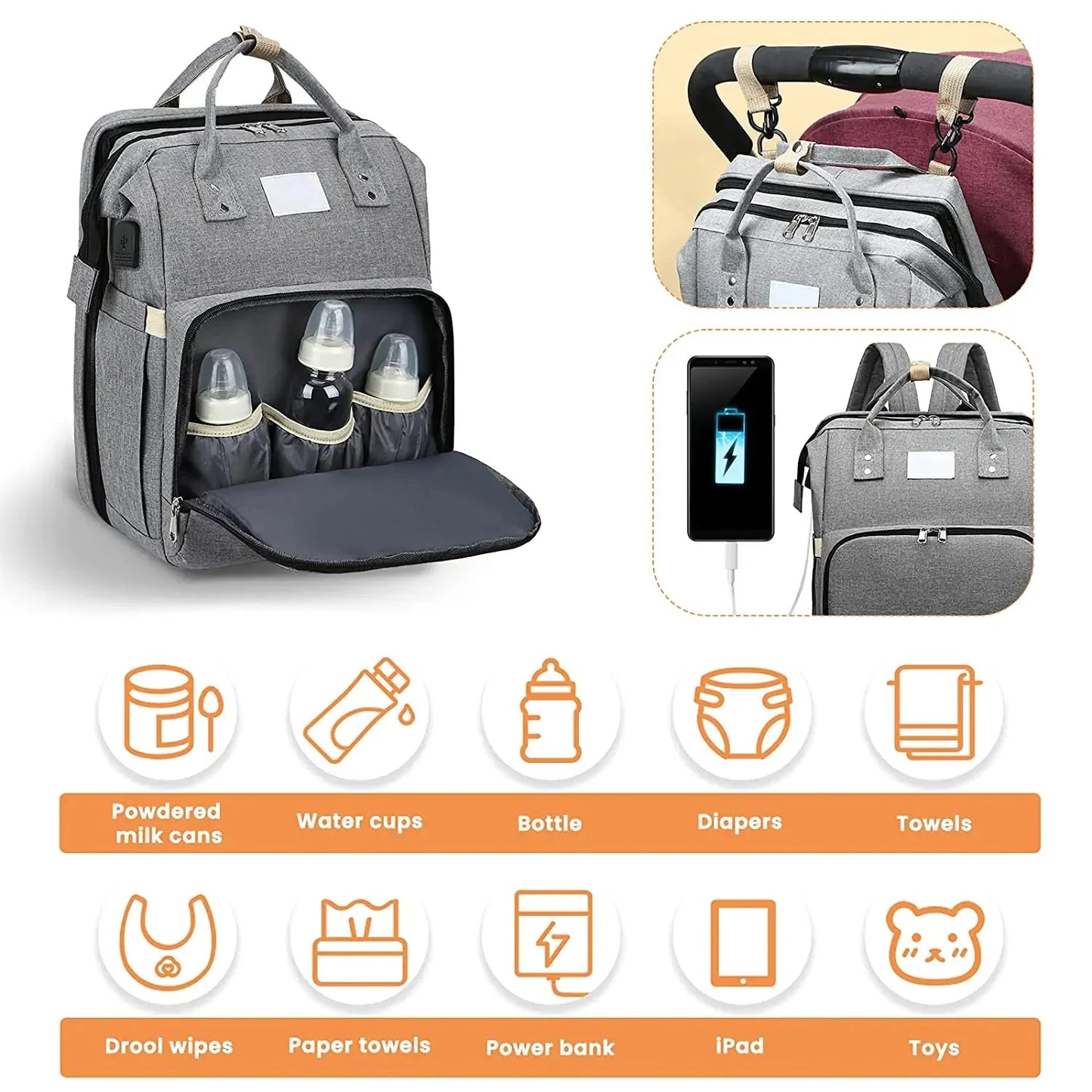 Cama portátil para bebés para viajar y en casa