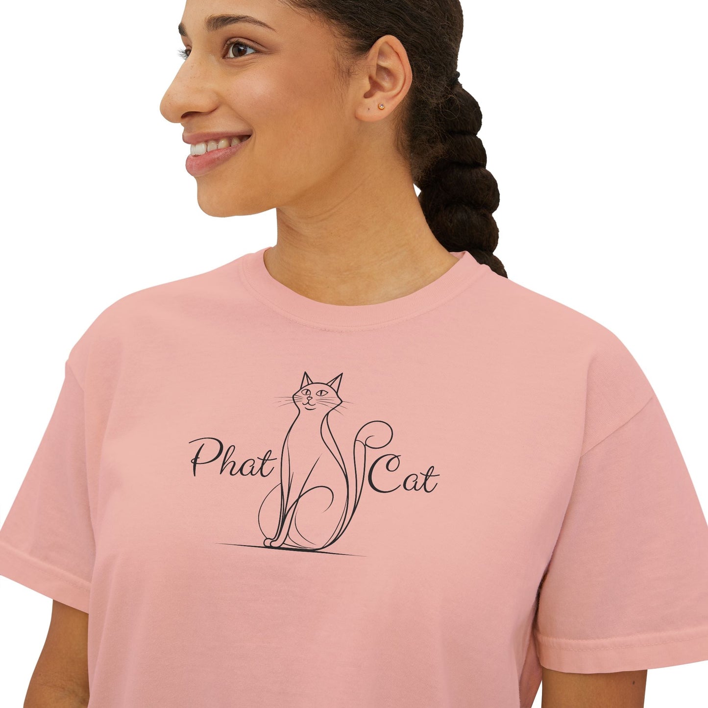 Phat Cat Women's Boxy Tee - Effortless Style & Comfort