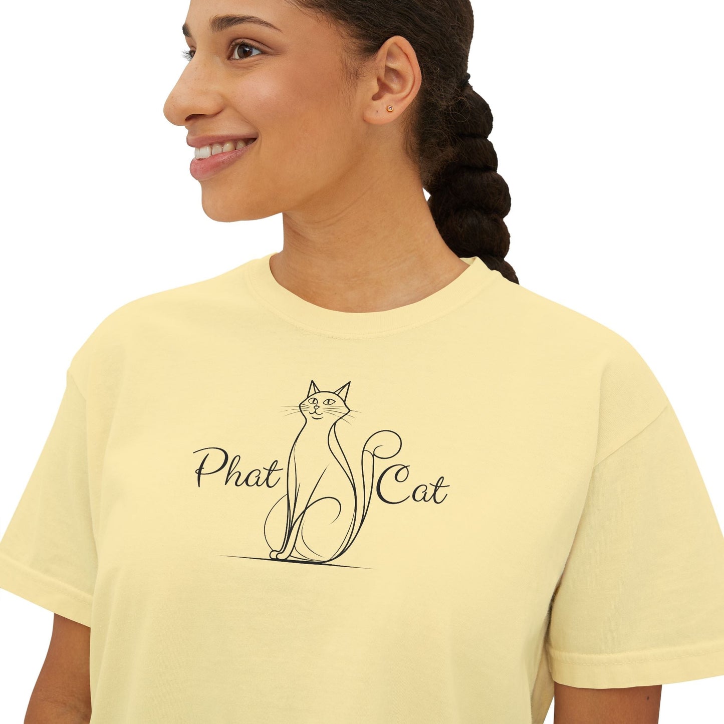 Phat Cat Women's Boxy Tee - Effortless Style & Comfort