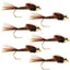 Barbless Pheasant Tail Nymph Flies - 6 Pack, Size 18 - Korvel