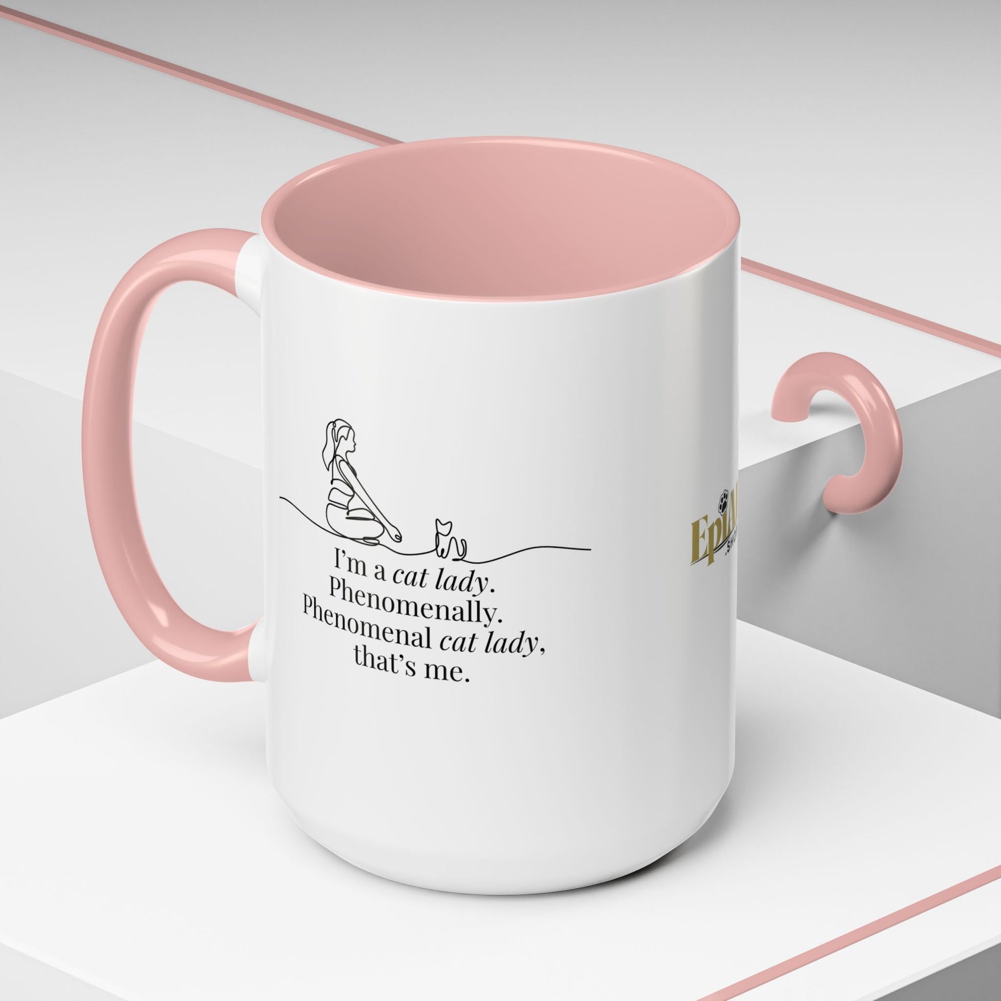 Charming Cat Lover's Accent Mug - Ideal Gift for Feline Fans - Korvel