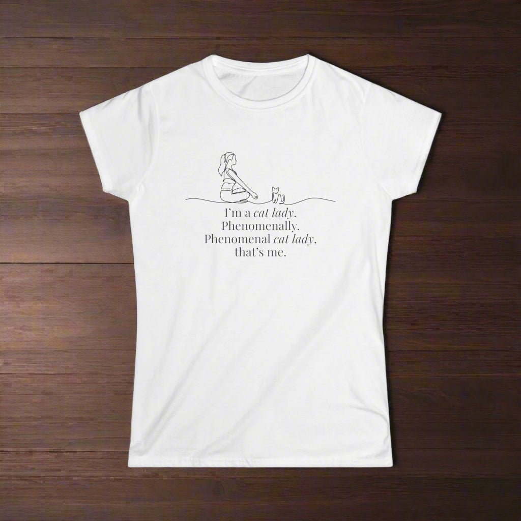 Charming Cat Enthusiast Tee - Women's Softstyle T-Shirt - Korvel