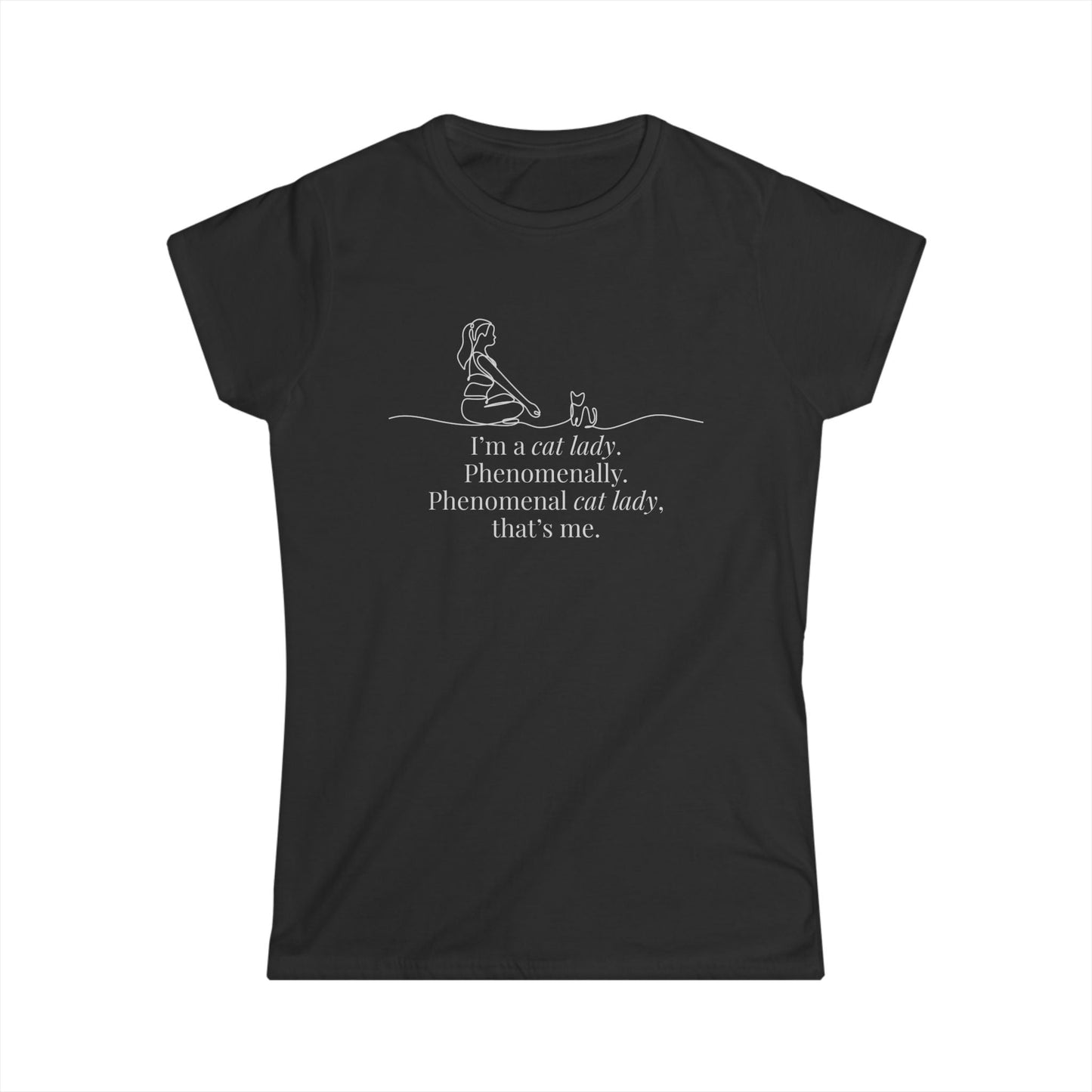 Charming Cat Enthusiast Tee - Women's Softstyle T-Shirt - Korvel