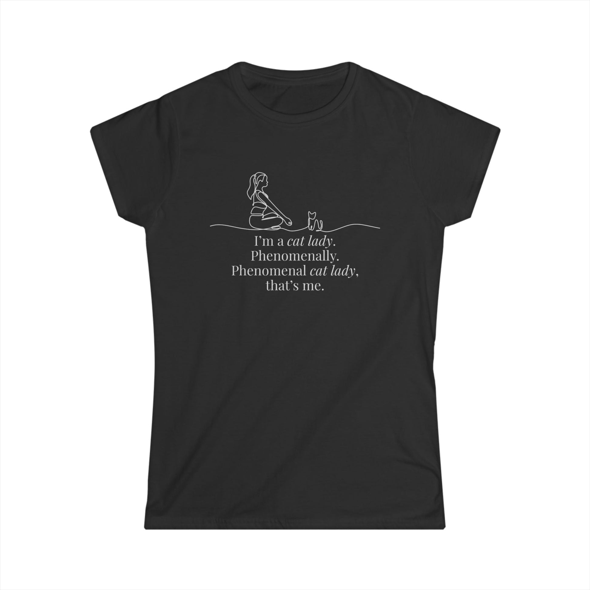 Charming Cat Enthusiast Tee - Women's Softstyle T-Shirt - Korvel