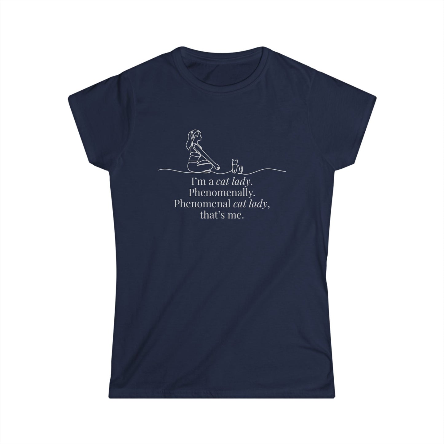 Charming Cat Enthusiast Tee - Women's Softstyle T-Shirt - Korvel