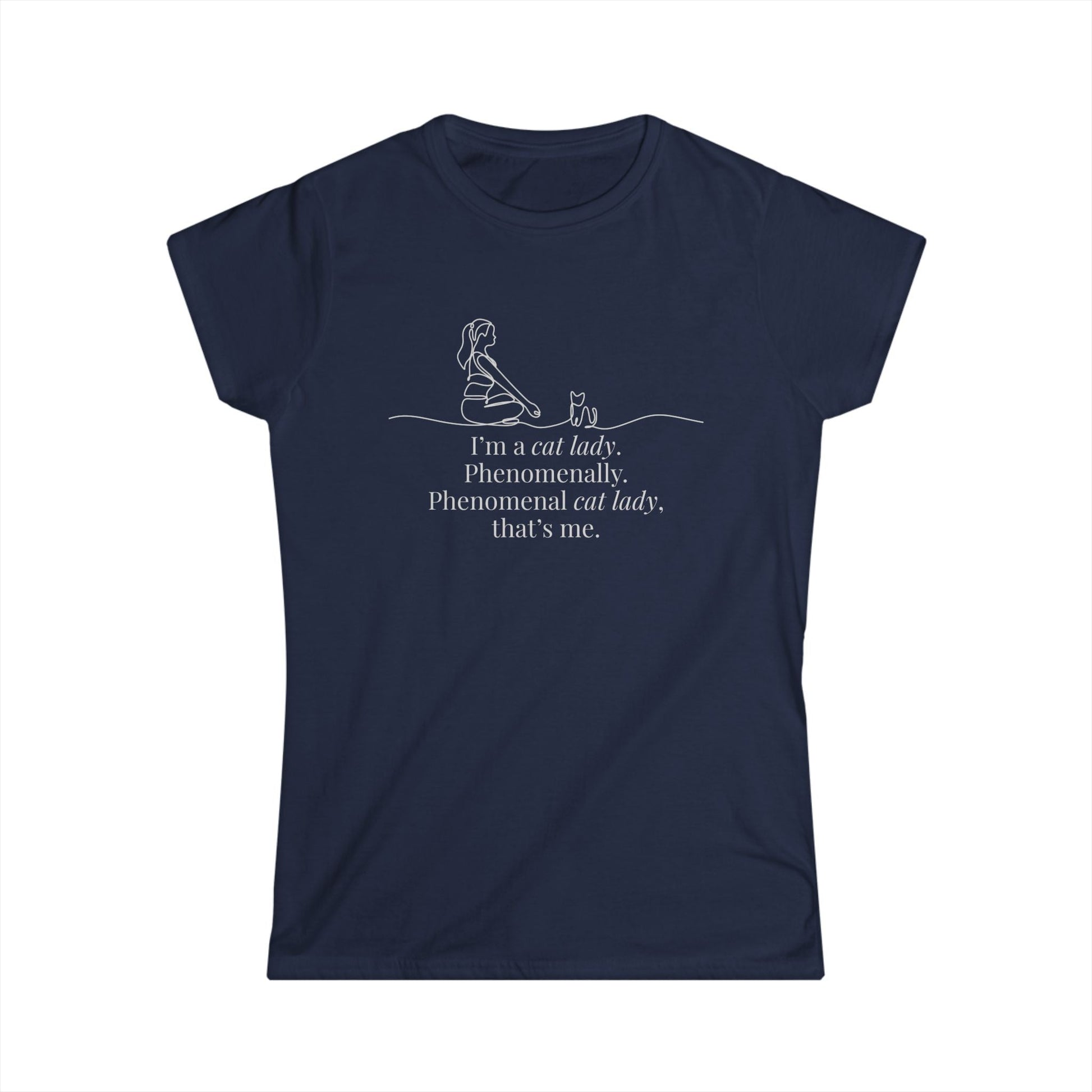 Charming Cat Enthusiast Tee - Women's Softstyle T-Shirt - Korvel